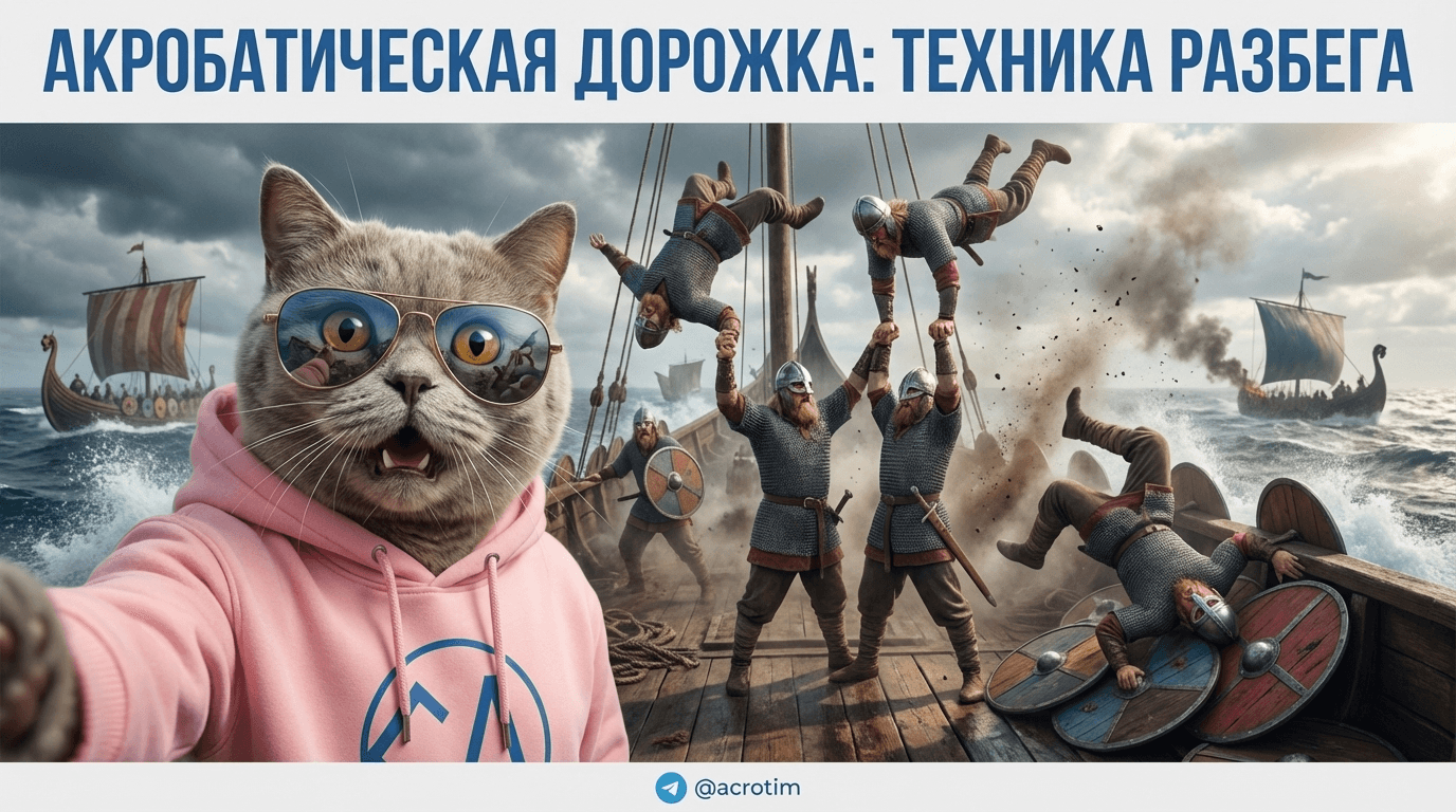 Акробатическая дорожка: техника разбега перед первым прыжком