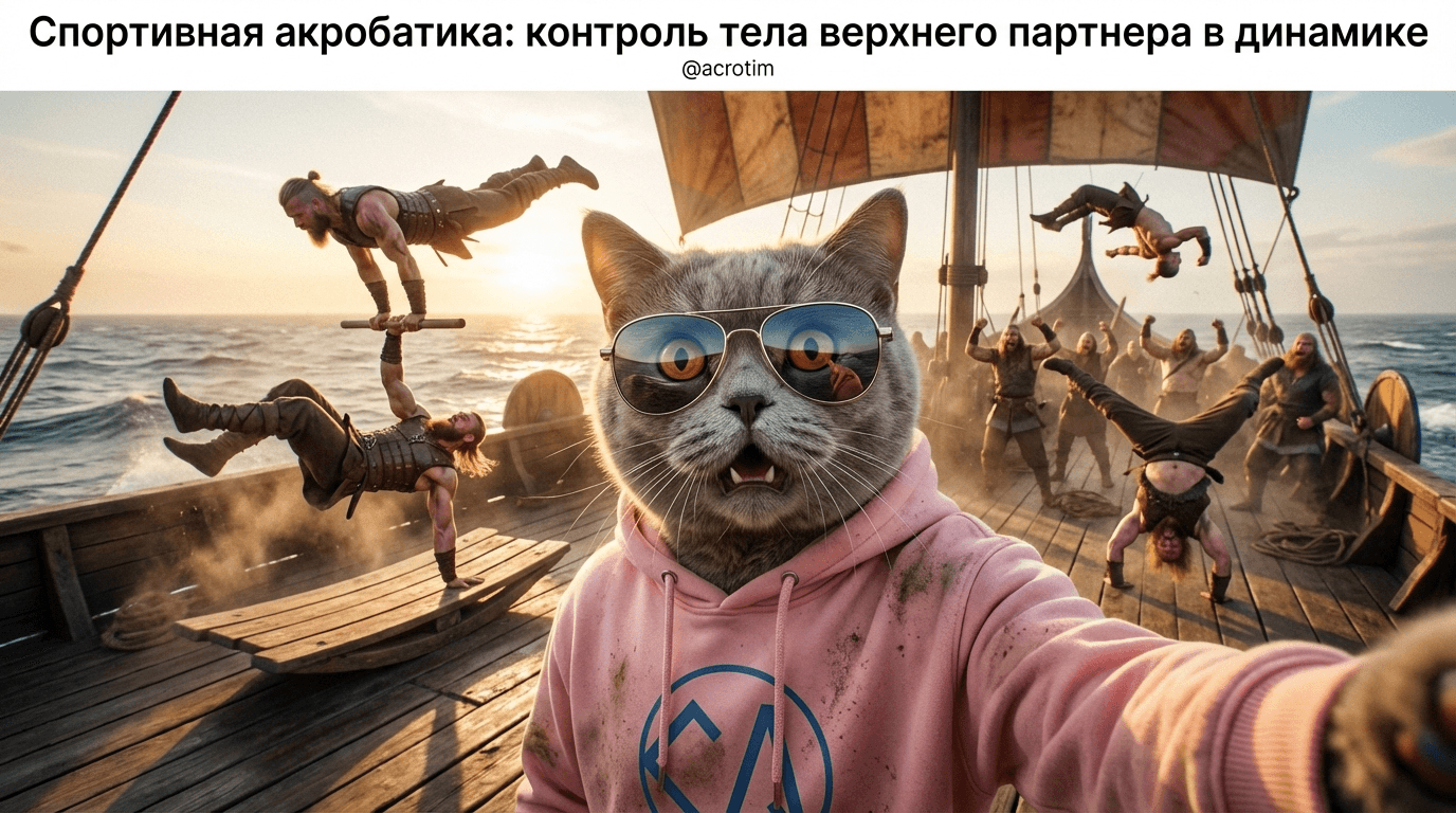 Спортивная акробатика: контроль тела верхнего партнера в динамике