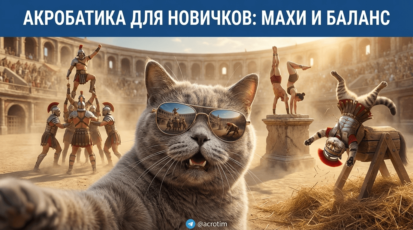 Спортивная гимнастика: махи на коне и перекладине для новичков