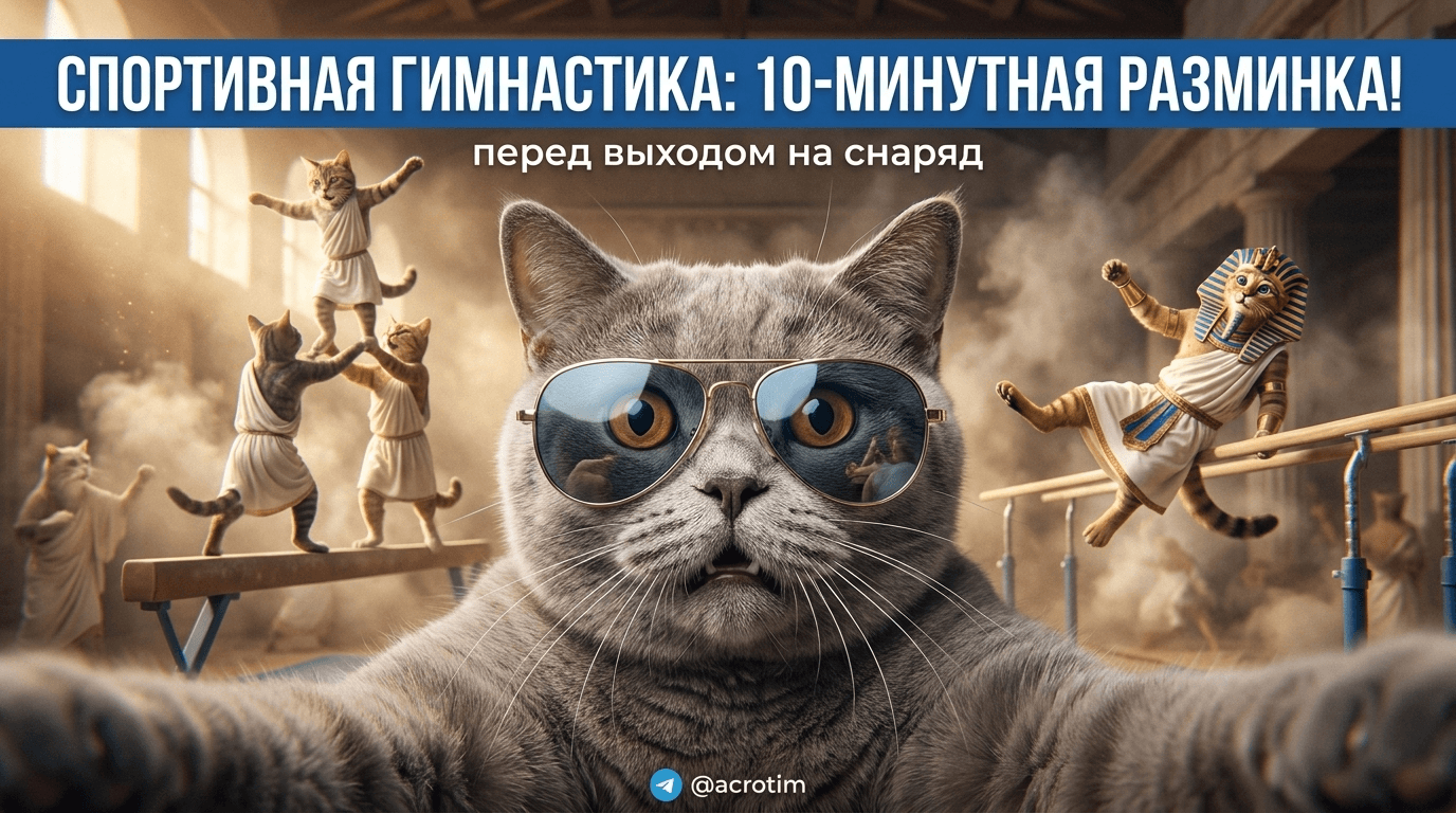 Спортивная гимнастика: 10-минутная разминка на снаряде перед выходом