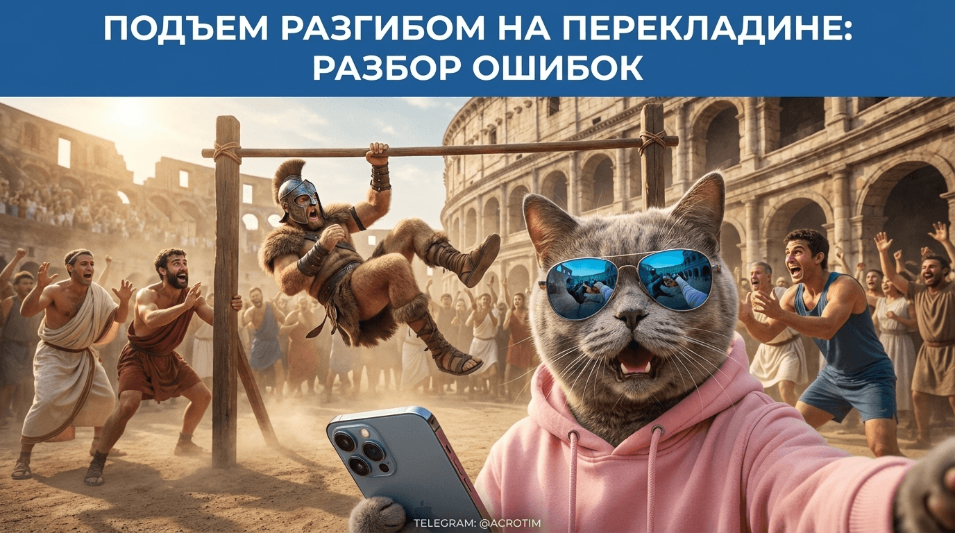 Подъем разгибом на перекладине: разбор типичных ошибок