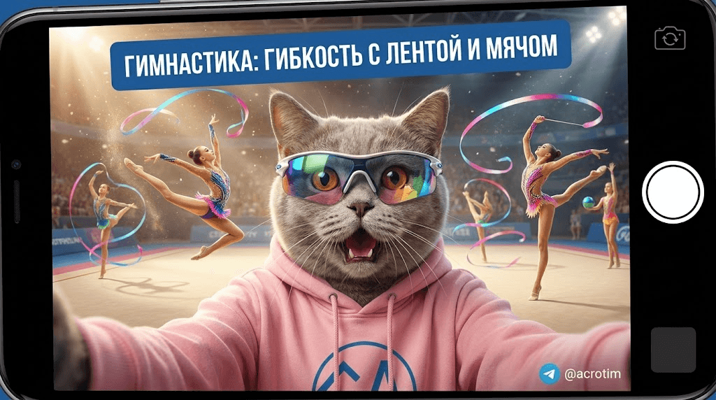 Художественная гимнастика: комплекс на гибкость с лентой и мячом