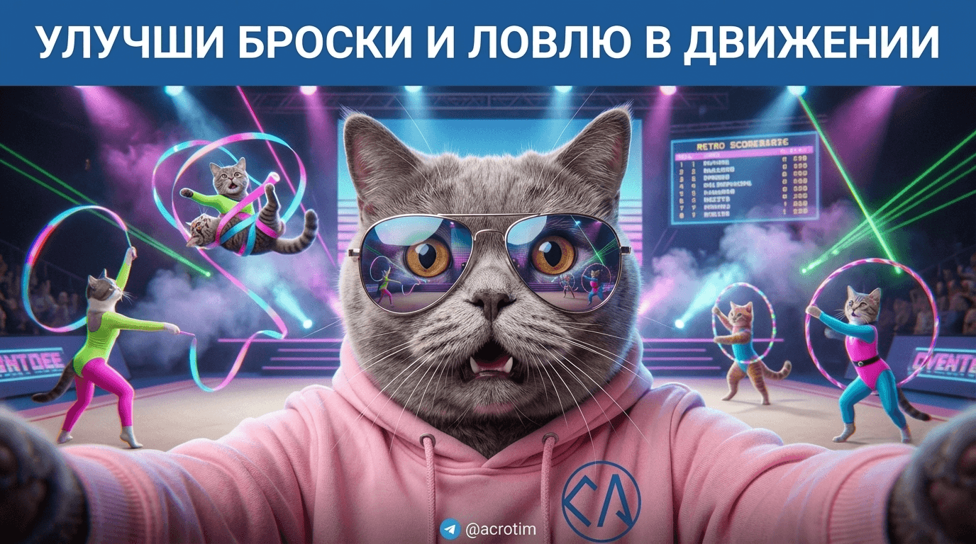 Художественная гимнастика: как улучшить броски и ловлю в движении