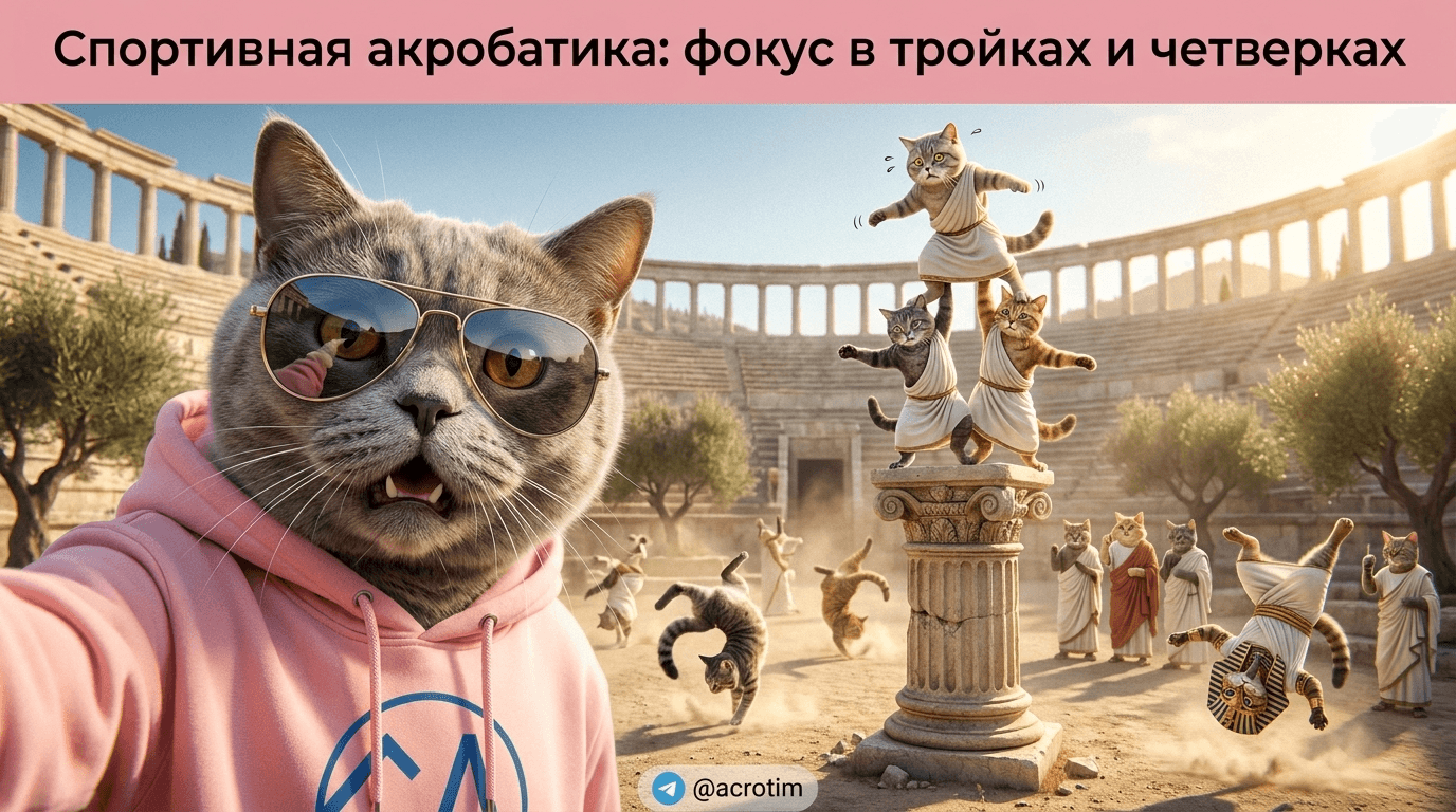 Спортивная акробатика: как сохранить фокус в тройках и четверках