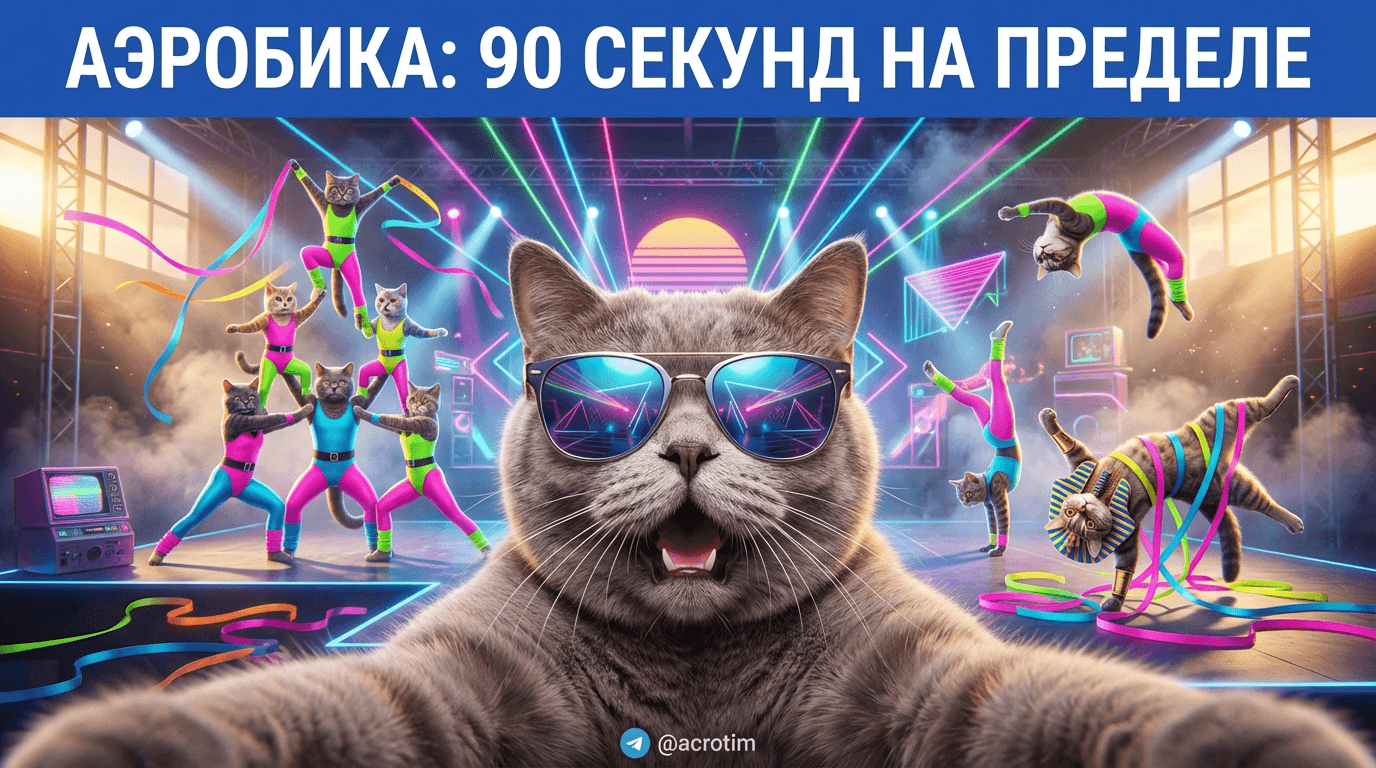 Спортивная аэробика: как выдержать 1.5 минуты предельной нагрузки