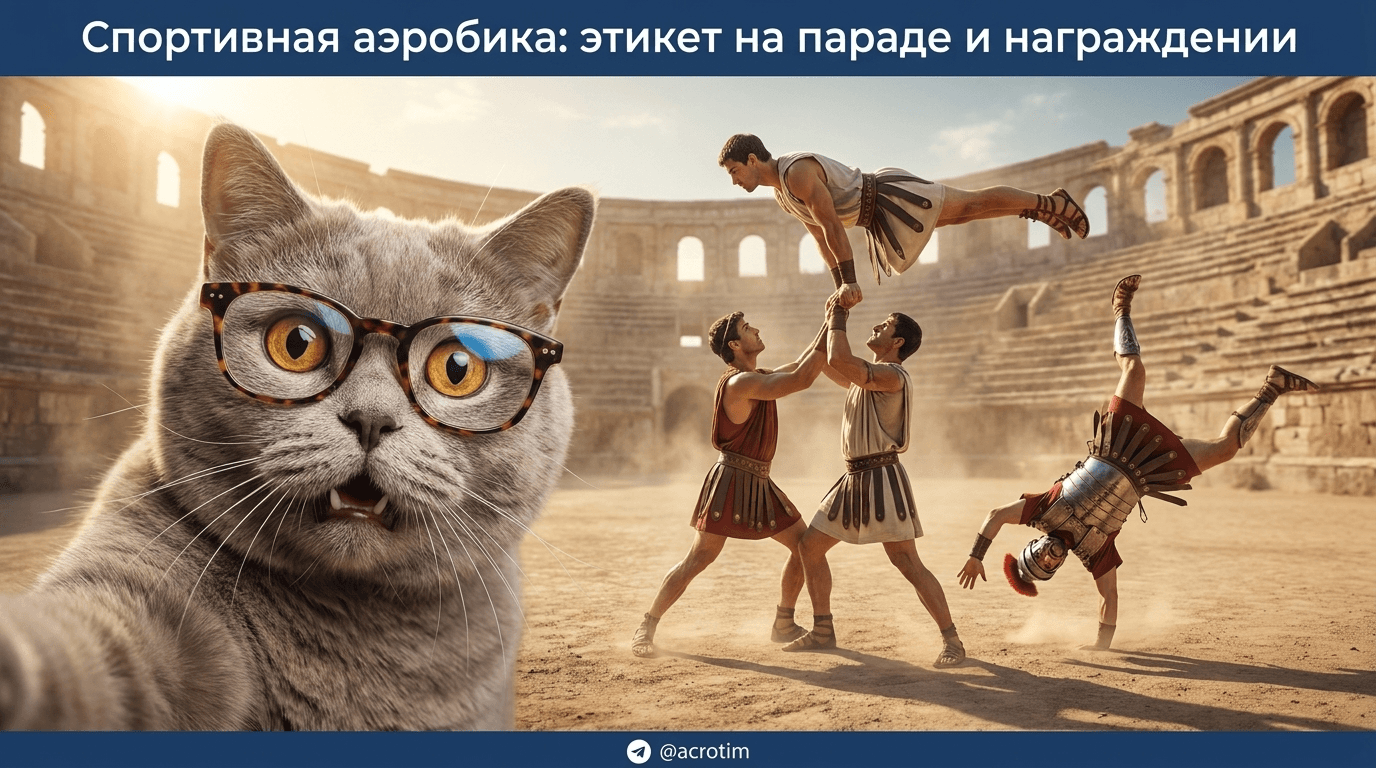Спортивная аэробика: этикет спортсмена на параде и награждении