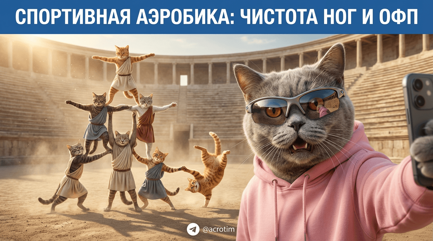 Спортивная аэробика: ОФП перед стартами и акцент на чистоту ног