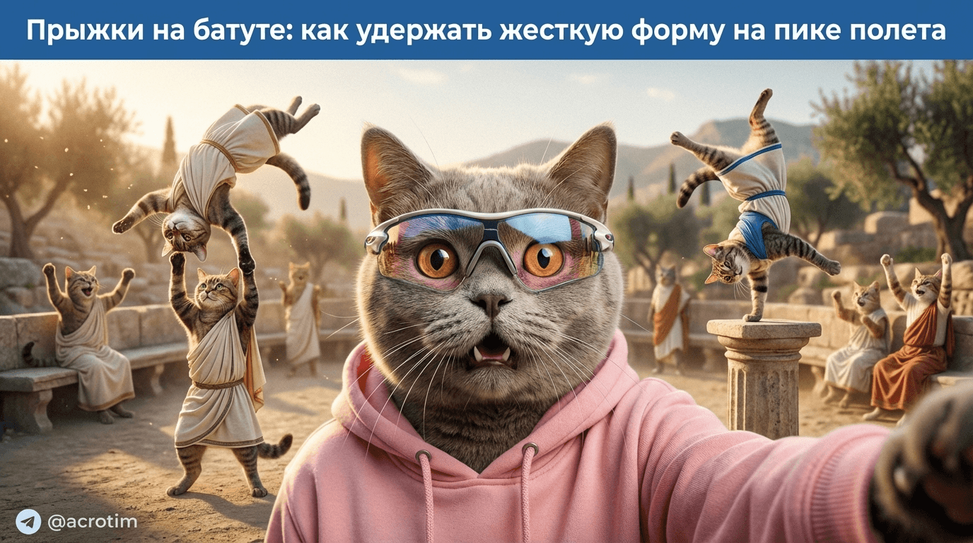 Прыжки на батуте: как удержать жесткую форму на пике полета