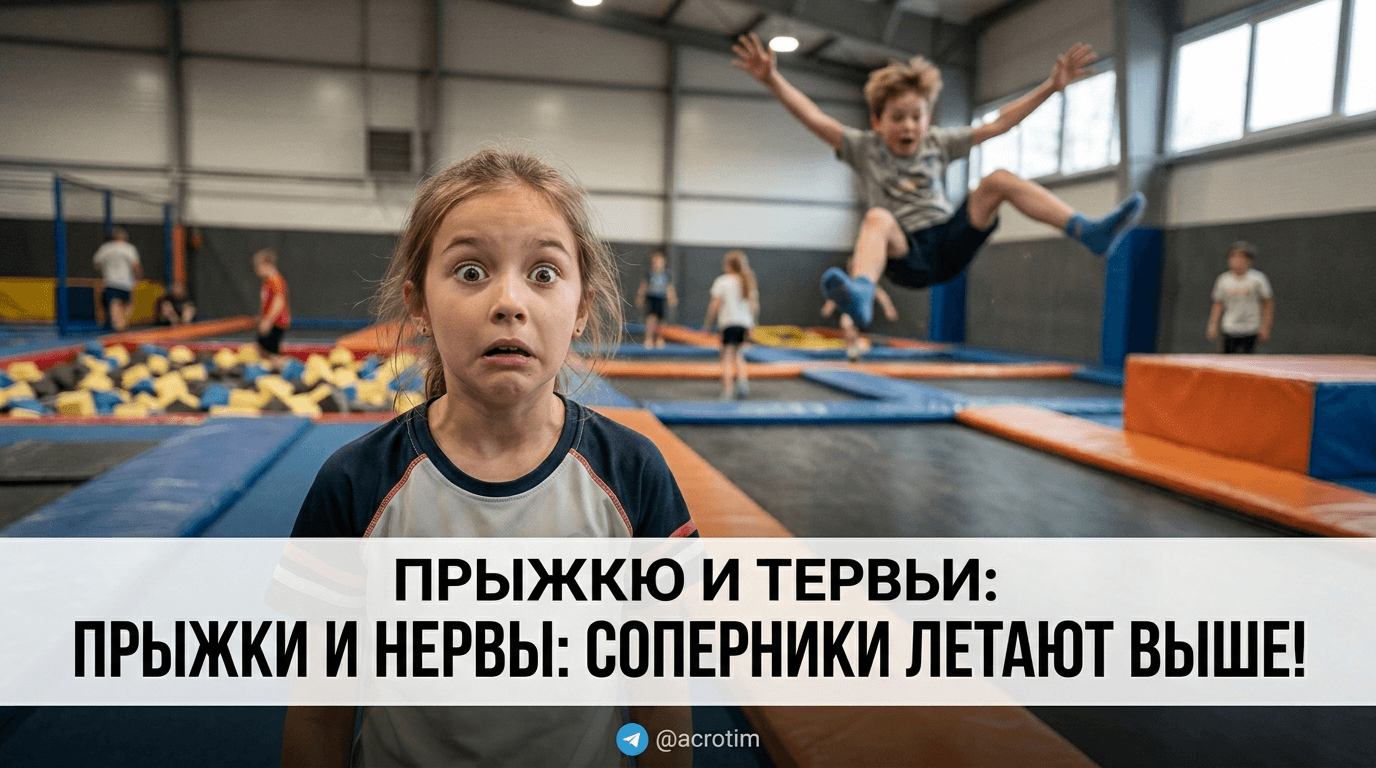Прыжки на батуте: как унять волнение, если соперники прыгают выше