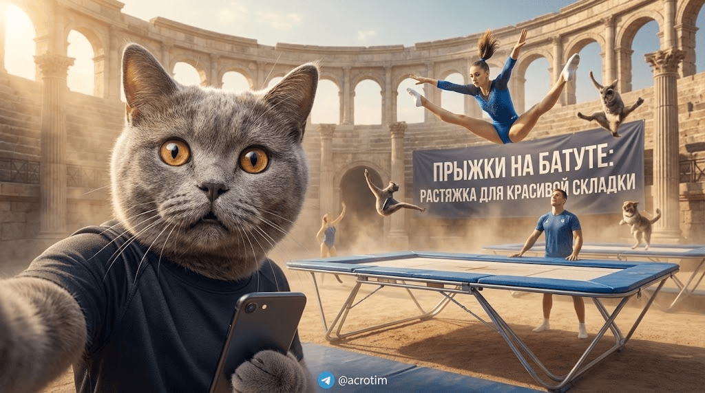 Прыжки на батуте: упражнения на растяжку для красивой складки