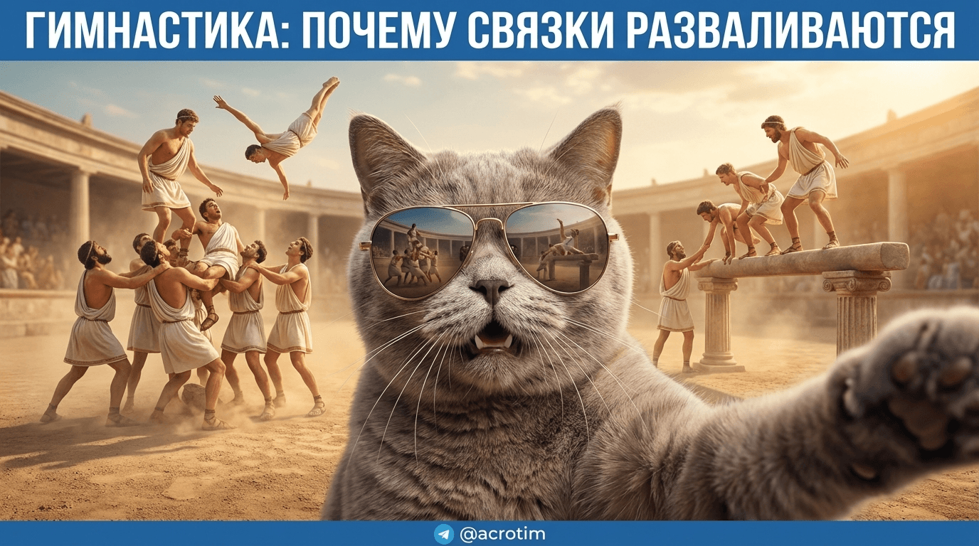 Спортивная гимнастика: почему элементы разваливаются в связках